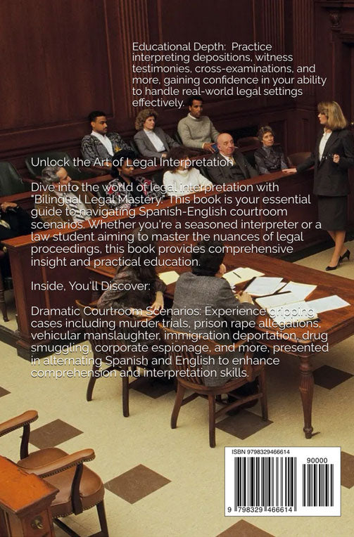 The Legal Interpreter book by Samuel Arcelay - Professional Spanish English terminology and alternating drills for court certification and peak performance.