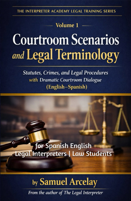 Courtroom Scenarios and Legal Terminology: Statutes, Crimes, and Legal Procedures with Dramatic Courtroom Dialogue (English Spanish)