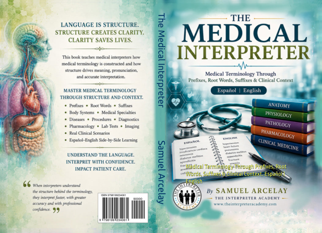 The Medical Interpreter: Medical Terminology Through Prefixes, Root Words, Suffixes & Clinical Context (English / Spanish)