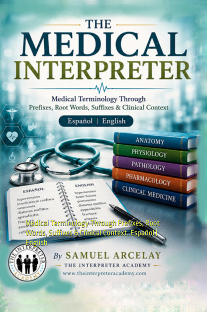 The Medical Interpreter: Medical Terminology Through Prefixes, Root Words, Suffixes & Clinical Context (English / Spanish)