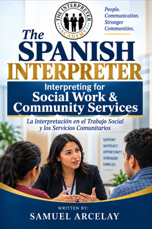 The Spanish Interpreter Interpreting for Social Work and Community Services by Samuel Arcelay for The Interpreter Academy buy on Amazon FREE SHIPPING FREE RETURNS